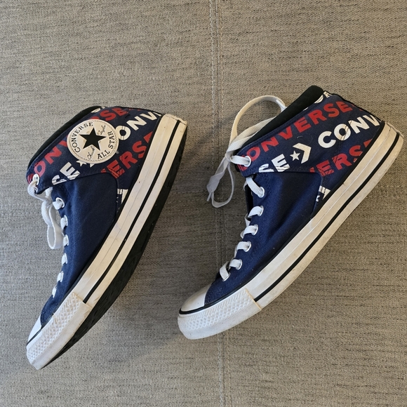 Converse Navy High-Top Sneakers Sz 10 - Picture 7 of 10